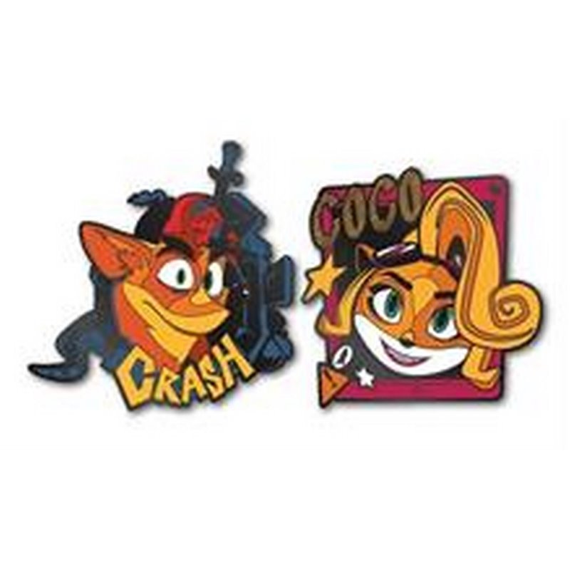 Conjunto De Pins Crash Bandicoot Crash & Coco