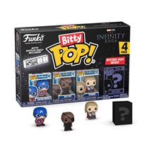 Funko Bitty Pop! Marvel Mini Collectible Toys 4-Pack - Captain America, Nick Fury, Thor & Mystery Chase Figure