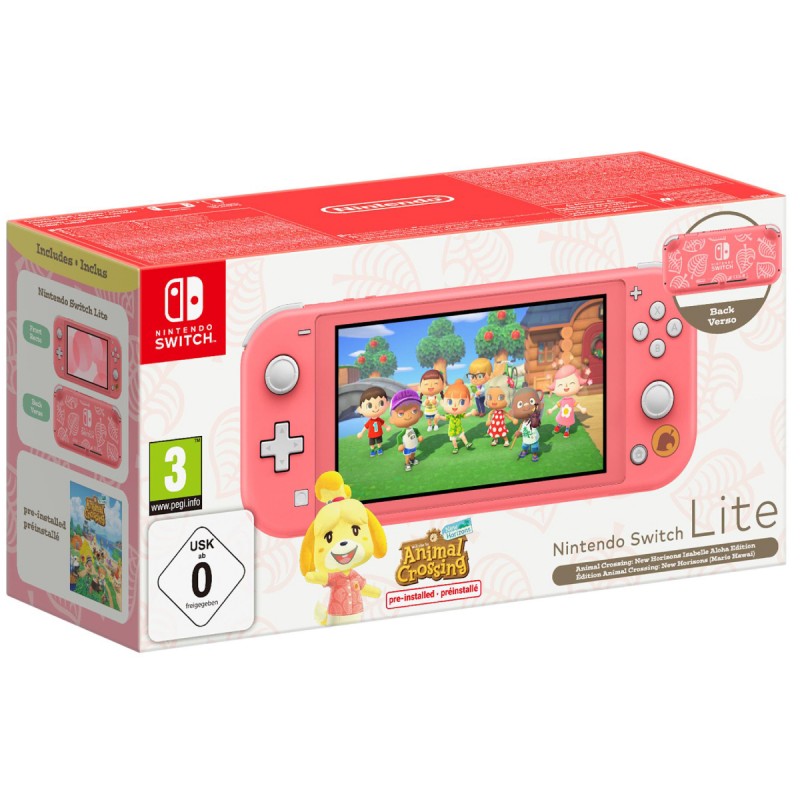 Consola Nintendo Switch Lite - Animal Crossing New Horizons: Isabelle (Consola + Jogo)