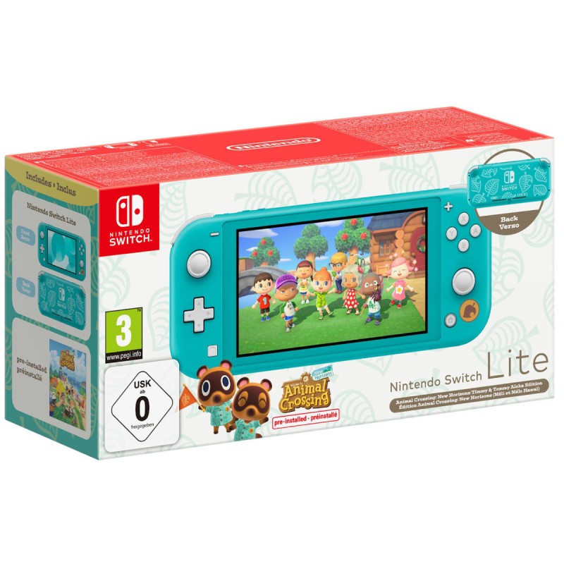 Consola Nintendo Switch Lite - Animal Crossing New Horizons: Timmy & Tommy (Consola + Jogo)