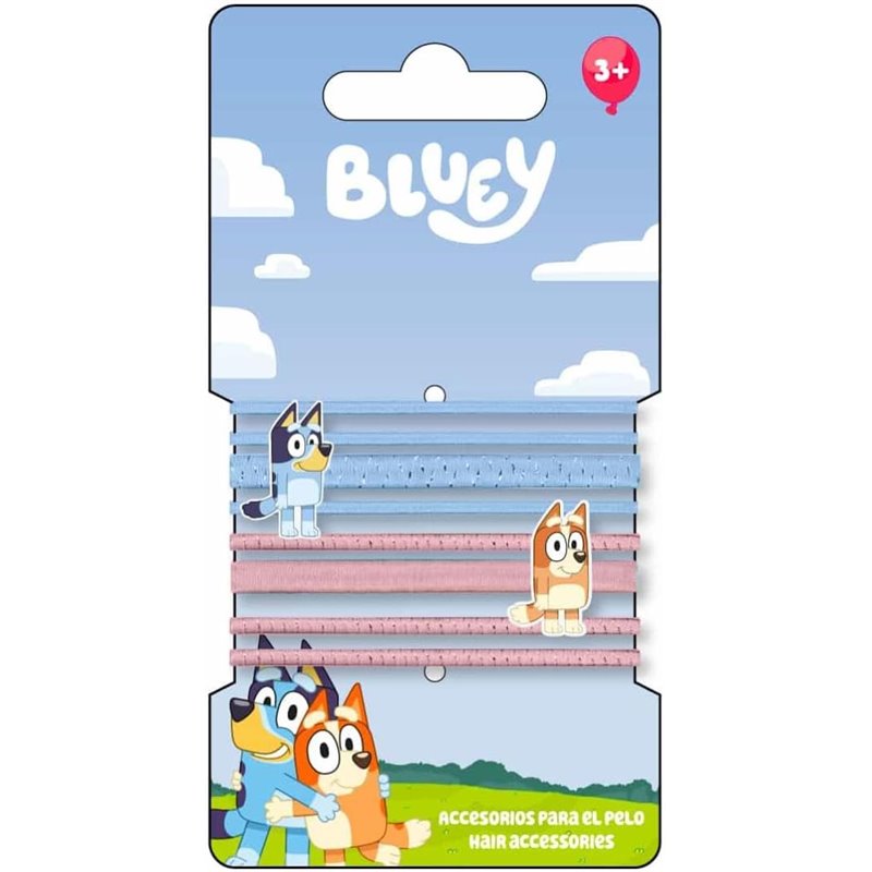 Pack 8 Elásticos Para Cabelo - Bluey