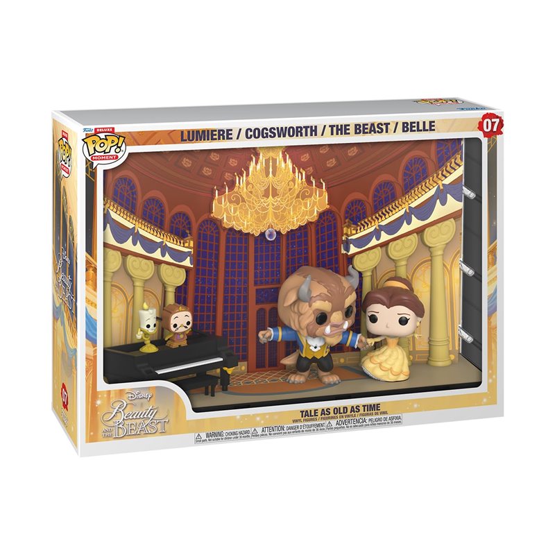 Figura Funko POP! Moments Deluxe: Beauty and the Beast - Lumiere / Cogsworth / The Beast / Belle (Tale as Old as Time) 07