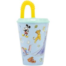 Copo 430 ML com Tampa e Palha - Disney 100