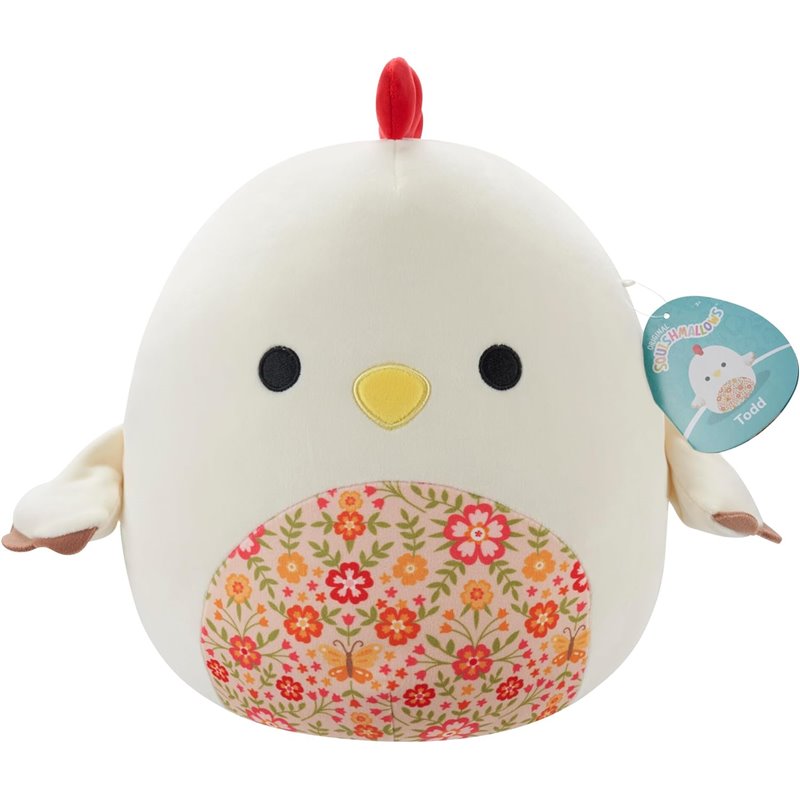 Peluche Squishmallows - Todd The Beige Rooster with a Floral Belly (30cm)