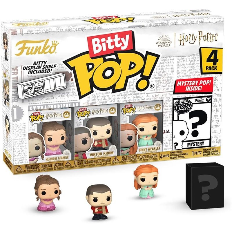 Funko Bitty POP! 4-Pack: Harry Potter - Goblet of Fire (Hermione + Viktor + Ginny + Mistery POP!)