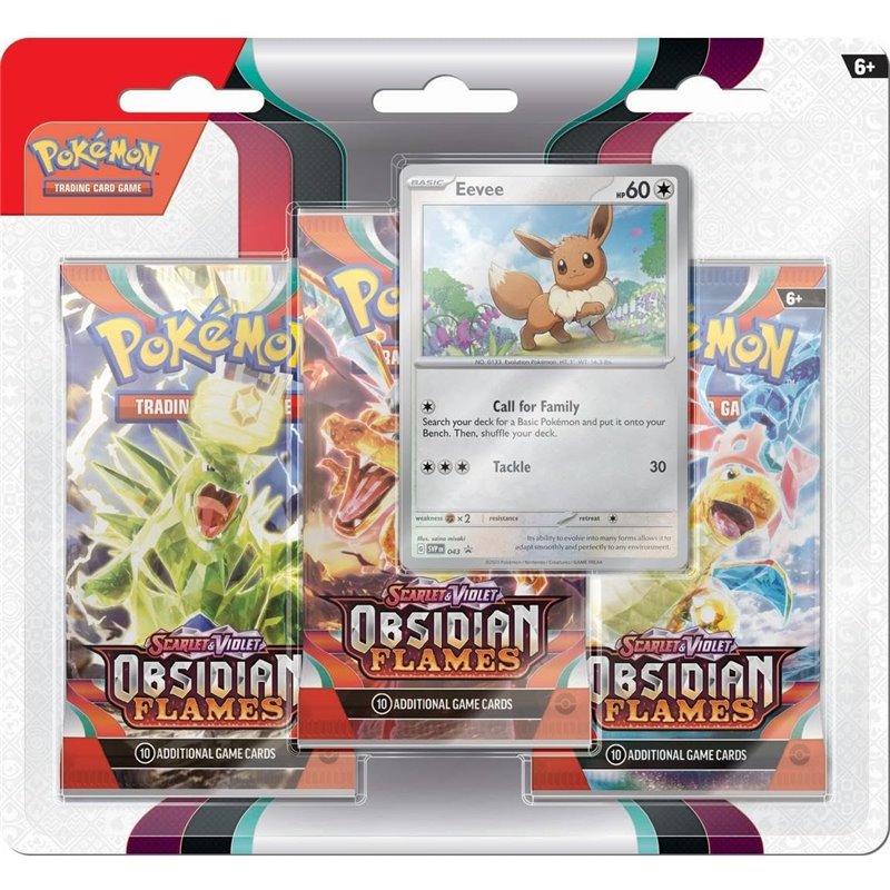 Pokémon TCG Scarlet and Violet: Obsidian Flames: 3 Pack Booster