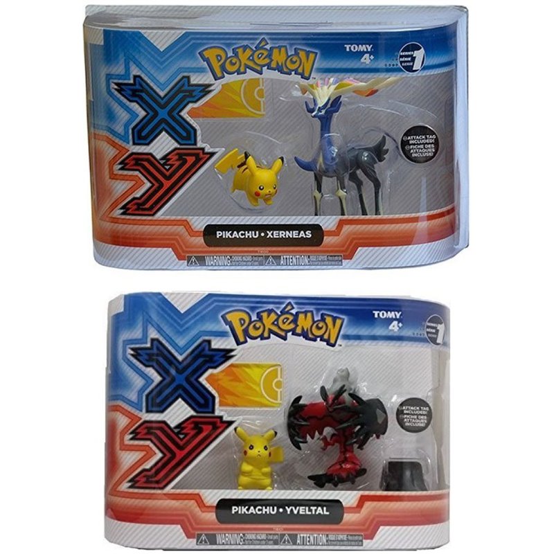 Figura Pokemon Tomy Legendaire Pikachu X&Y Pikachu & Yvetal / Xernas (Sortido)