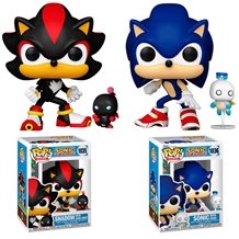 Bundle 2x Figuras Funko POP! Games: Sonic the Hedgehog - Shadow & Sonic (POP! & Buddy) 1035 & 1036