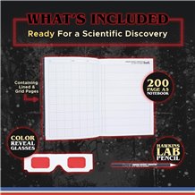 Caderno A5 - Stranger Things Hawkins Lab (Com Óculos  Revelação de Cor Incluídos)