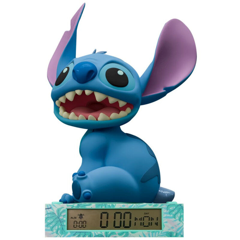 Lâmpada 3D Com Despertador - Disney Stitch