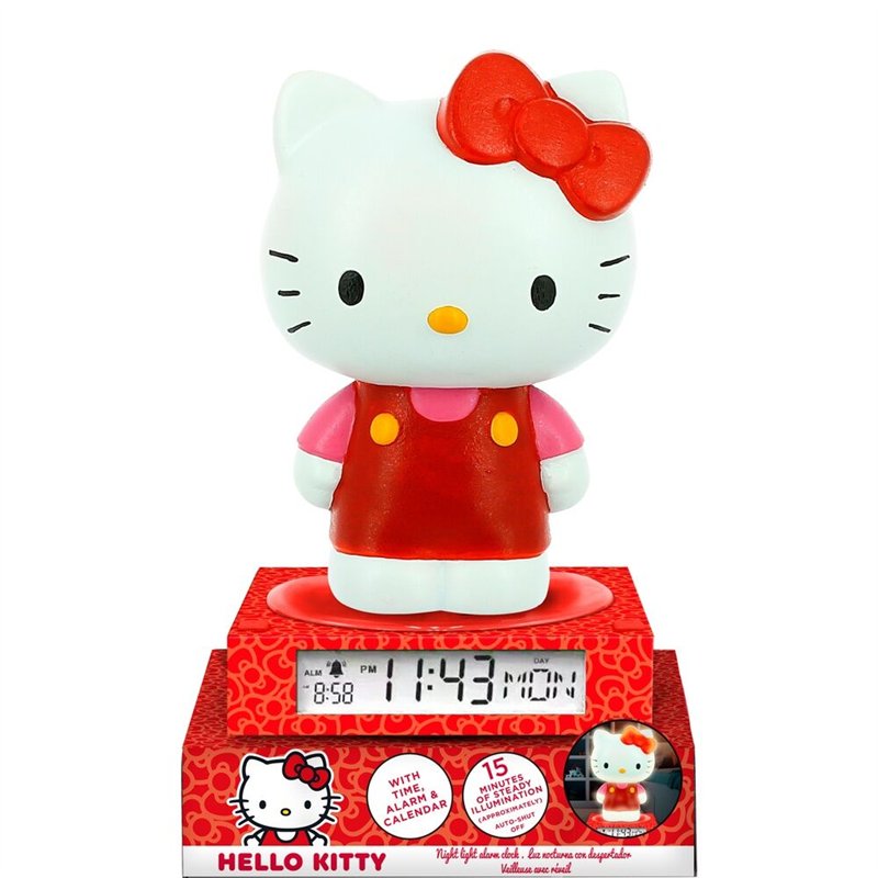 Lâmpada 3D Com Despertador - Hello Kitty