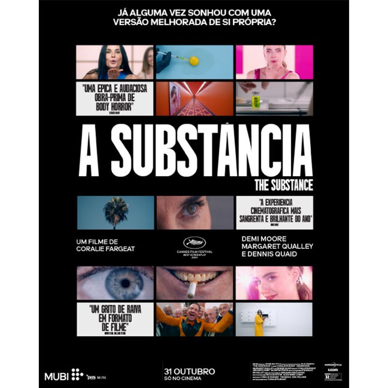 Poster Cinema - A Substância (Mosaico)